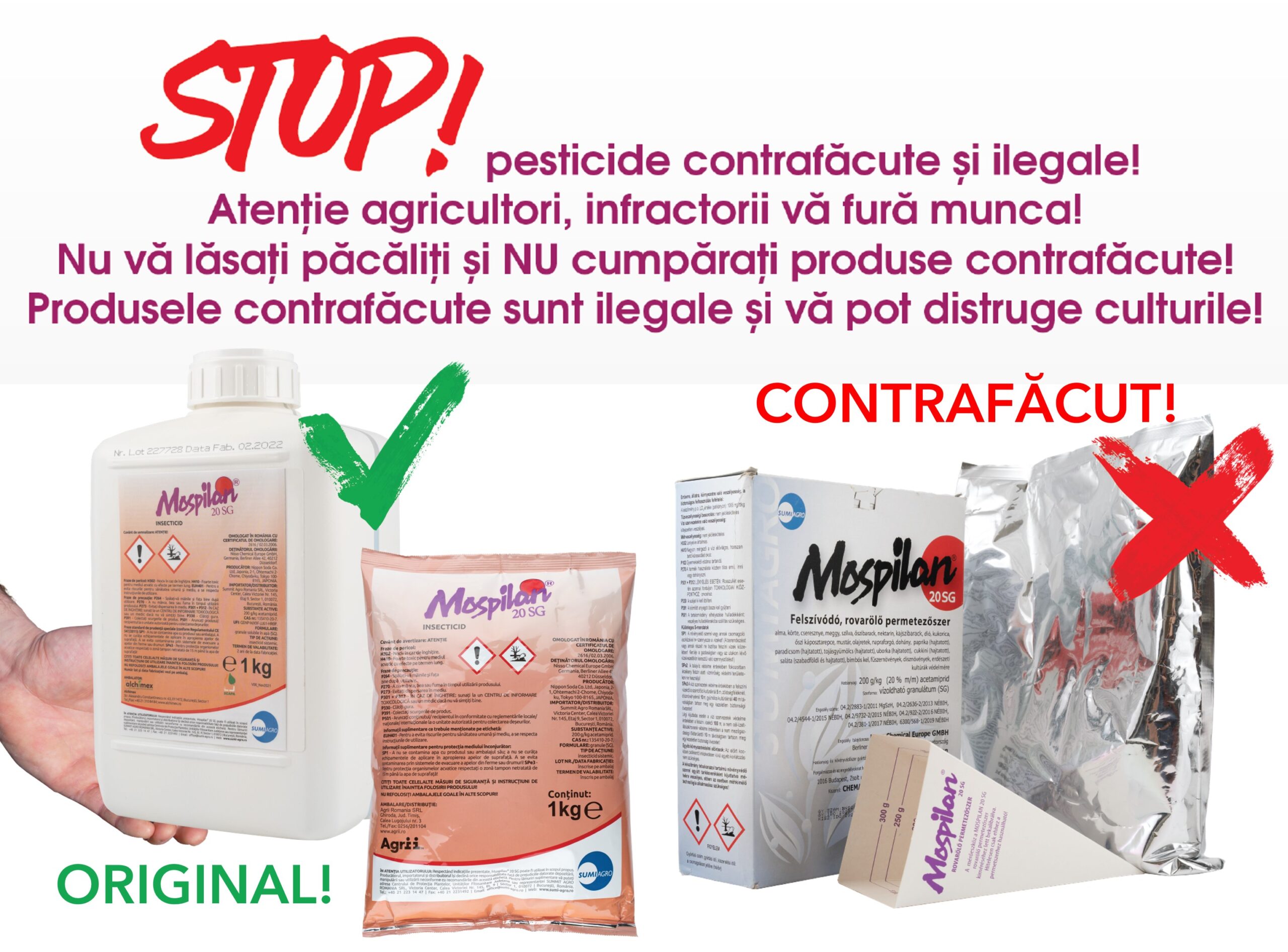 STOP! pesticide contrafăcute și ilegale!
